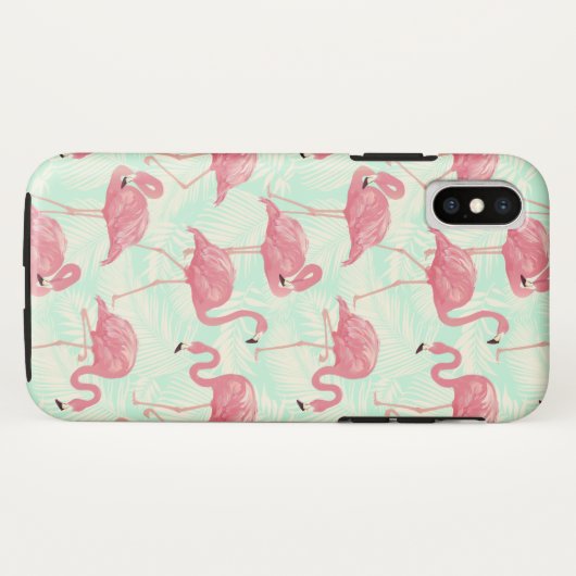 Preppy Chic Elegant Pink Flamingo Pattern Case-Mate iPhone Case (Achterkant (horizontaal))