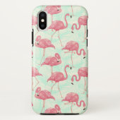 Preppy Chic Elegant Pink Flamingo Pattern Case-Mate iPhone Case (Achterkant)