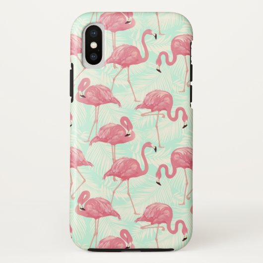 Preppy Chic Elegant Pink Flamingo Pattern Case-Mate iPhone Case (Achterkant)