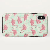 Preppy Chic Elegant Pink Flamingo Pattern Case-Mate iPhone Case (Achterkant (horizontaal))
