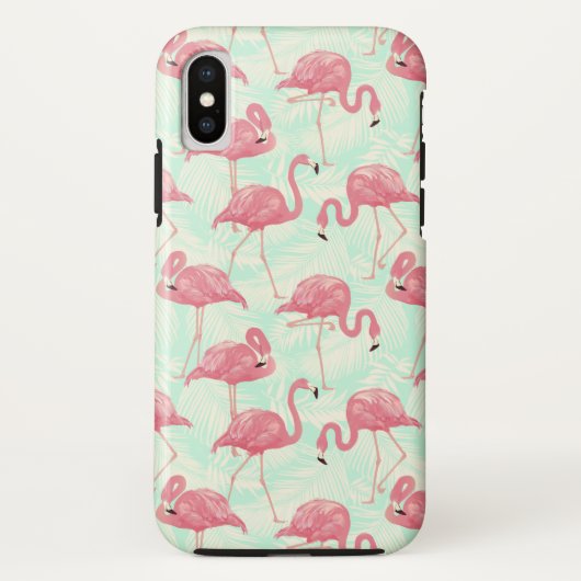 Preppy Chic Elegant Pink Flamingo Pattern Case-Mate iPhone Case (Achterkant)