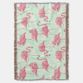 Preppy Chic Elegant Pink Flamingo Pattern Deken (Voorkant Verticaal)