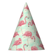 Preppy Chic Elegant Pink Flamingo Pattern Feesthoedjes (Voorkant)