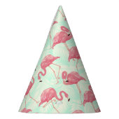 Preppy Chic Elegant Pink Flamingo Pattern Feesthoedjes (Links)