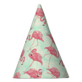 Preppy Chic Elegant Pink Flamingo Pattern Feesthoedjes (Rechts)