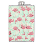 Preppy Chic Elegant Pink Flamingo Pattern Heupfles (Achterkant)
