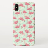 Preppy Chic Elegant Pink Flamingo Pattern iPhone Hoesje (Achterkant)