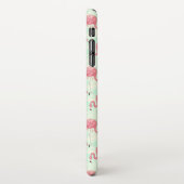 Preppy Chic Elegant Pink Flamingo Pattern iPhone Hoesje (Linkerkant)