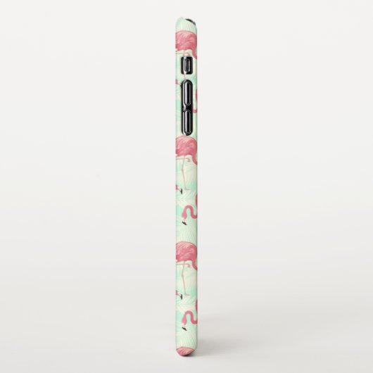 Preppy Chic Elegant Pink Flamingo Pattern iPhone Hoesje (Linkerkant)