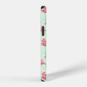 Preppy Chic Elegant Pink Flamingo Pattern iPhone Hoesje (Rechterkant)