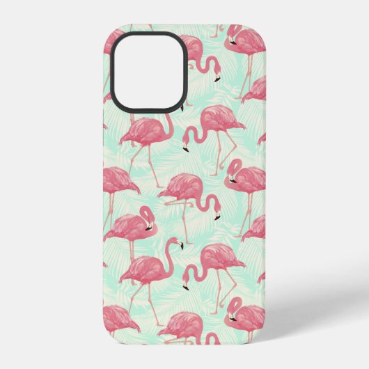 Preppy Chic Elegant Pink Flamingo Pattern iPhone Hoesje (Achterkant)