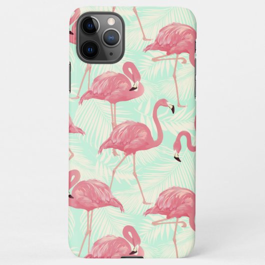 Preppy Chic Elegant Pink Flamingo Pattern iPhone Hoesje (Achterkant)