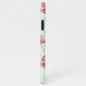 Preppy Chic Elegant Pink Flamingo Pattern iPhone Hoesje (Rechterkant)