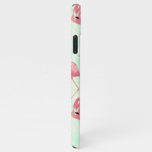 Preppy Chic Elegant Pink Flamingo Pattern iPhone Hoesje (Rechterkant)