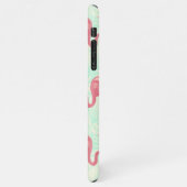 Preppy Chic Elegant Pink Flamingo Pattern iPhone Hoesje (Linkerkant)