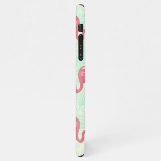 Preppy Chic Elegant Pink Flamingo Pattern iPhone Hoesje (Linkerkant)