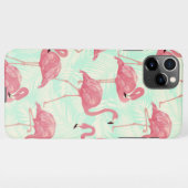 Preppy Chic Elegant Pink Flamingo Pattern iPhone Hoesje (Achterkant horizontaal)