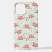 Preppy Chic Elegant Pink Flamingo Pattern iPhone Hoesje (Achterkant)