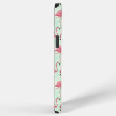 Preppy Chic Elegant Pink Flamingo Pattern iPhone Hoesje (Rechterkant)