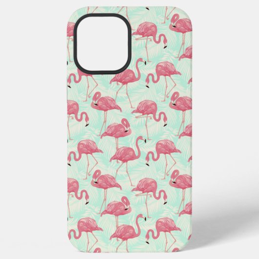 Preppy Chic Elegant Pink Flamingo Pattern iPhone Hoesje (Achterkant)