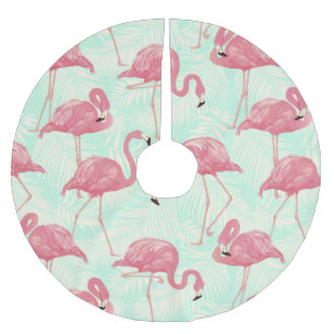 Preppy Chic Elegant Pink Flamingo Pattern Kerstboom Rok