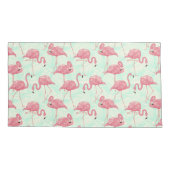 Preppy Chic Elegant Pink Flamingo Pattern Kussensloop (Achterkant)