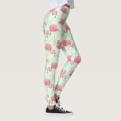 Preppy Chic Elegant Pink Flamingo Pattern Leggings (Rechts)