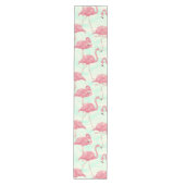 Preppy Chic Elegant Pink Flamingo Pattern Medium Tafelloper (Voorkant)