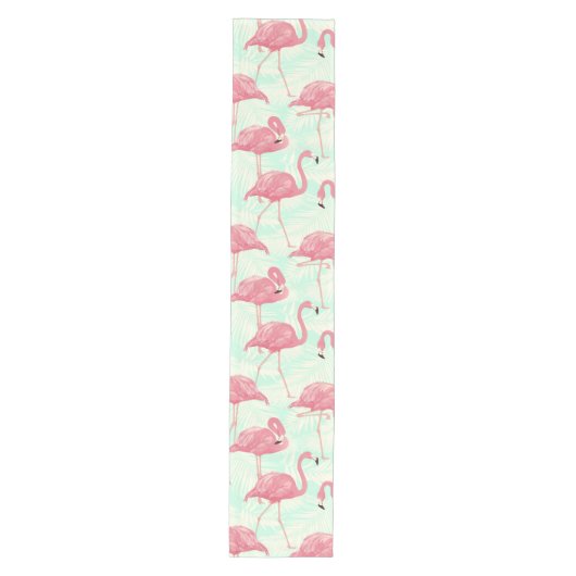 Preppy Chic Elegant Pink Flamingo Pattern Medium Tafelloper (Voorkant)