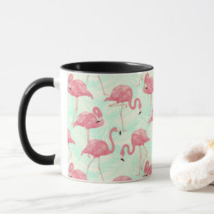 Preppy Chic Elegant Pink Flamingo Pattern Mok