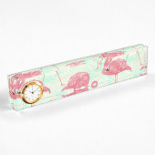 Preppy Chic Elegant Pink Flamingo Pattern Naambordje