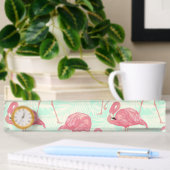 Preppy Chic Elegant Pink Flamingo Pattern Naambordje