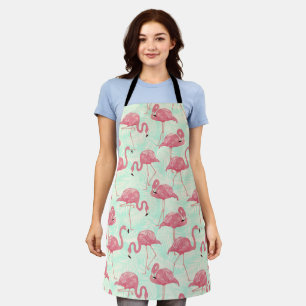 Preppy Chic Elegant Pink Flamingo Pattern Schort
