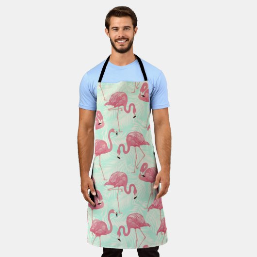 Preppy Chic Elegant Pink Flamingo Pattern Schort (Gedragen)