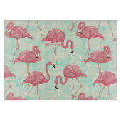 Preppy Chic Elegant Pink Flamingo Pattern Snijplank (Voorkant)