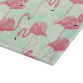 Preppy Chic Elegant Pink Flamingo Pattern Snijplank (Hoek)