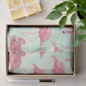 Preppy Chic Elegant Pink Flamingo Pattern Tissuepapier (Geschenk)