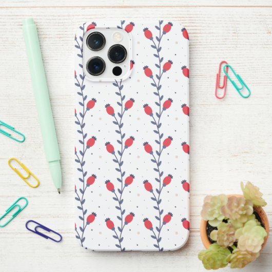 Preppy Chic Elegant Trendy Pattern iPhone Hoesje (Op bureau)