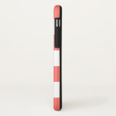 Preppy chic Levende koraal Gestreept gepersonalise Case-Mate iPhone Case (Achterkant/links)