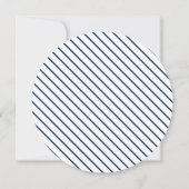 Preppy Chic Nautische Marine repetitie diner Kaart (Achterkant)