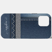 Preppy Chic Stijlvolle Denim Case-Mate iPhone Case (Achterkant (horizontaal))
