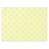 Preppy Chic Yellow & Blue Bow Pattern Spring  Tafelkleed (Voorkant (Horizontaal))