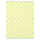Preppy Chic Yellow & Blue Bow Pattern Spring  Tafelkleed (Voorkant)
