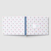 Preppy Chinese Jars Navy Blauw en Roze Bruiloft Gu Gastenboek (Volledig)