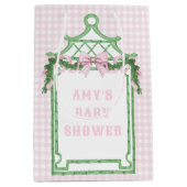 Preppy Chinoiserie Christmas Pagoda Baby shower Medium Cadeauzakje (Voorkant)