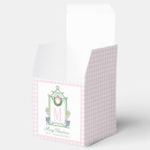 Preppy Chinoiserie Christmas Pagoda Monogram Bedankdoosjes (Geopend)