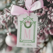 Preppy Chinoiserie Christmas Pagoda Monogram Cadeaulabel