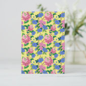 Preppy Chinoiserie Floral Blank Note Kaart (Staand voorkant)