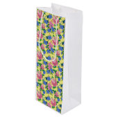 Preppy Chinoiserie Floral Gift Bag Wijn Cadeautas (Voorkant Gekanteld)