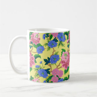 Preppy Chinoiserie Floral Koffiemok